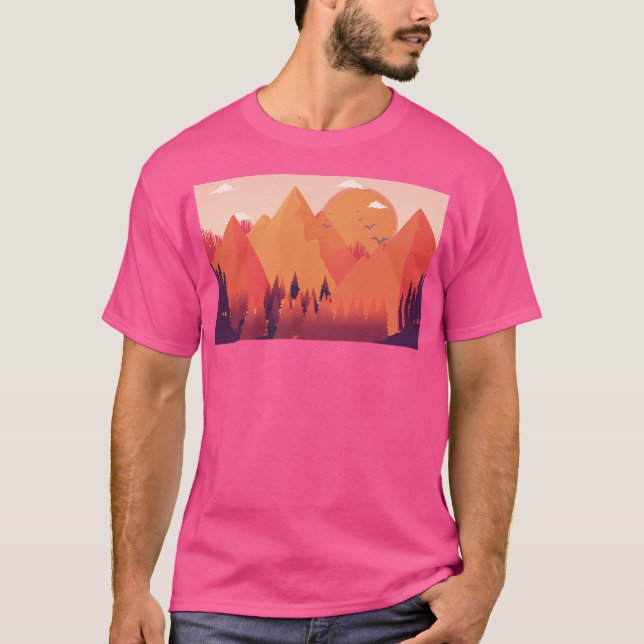 Camiseta Montañas excursionismo por la naturaleza (Anverso)