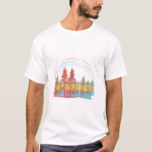 Camiseta Montañas forestales naturales de árboles