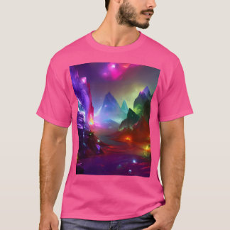 Camiseta Montañas Gemstone Fantasy Multicolor Crystal Acti