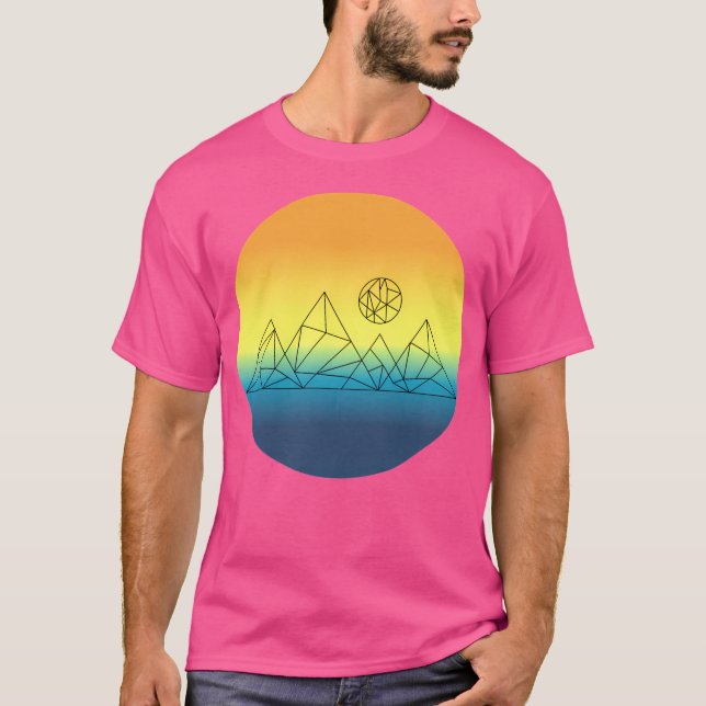 Camiseta Montañas geométricas (Anverso)