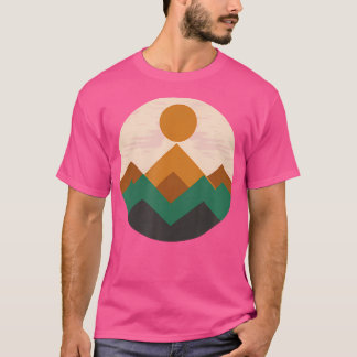 Camiseta Montañas Geométricas Diseño Para La Naturaleza Y S