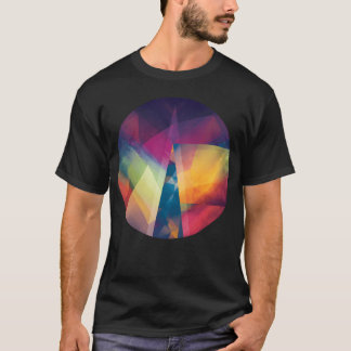 Camiseta Montañas geométricas Montaña abstracta Camping Adv