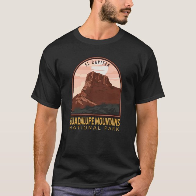 Camiseta Montañas Guadalupe Parque nacional Badge El Capita (Anverso)