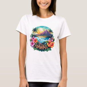 Camiseta Montañas Hawaii Aloha Tropical Beach