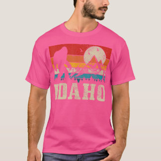 Camiseta Montañas Idaho Bigfoot Senderismo Cazador de Campi