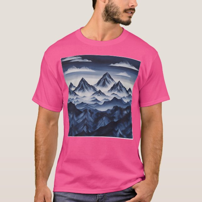 Camiseta Montañas índigo activas (Anverso)
