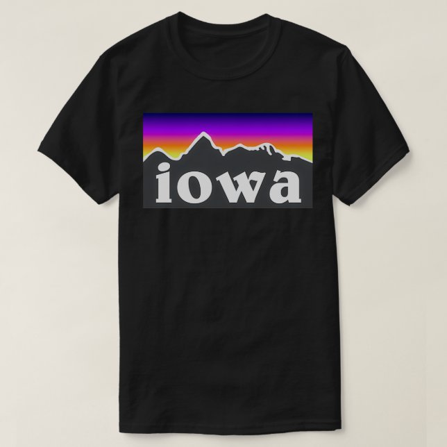 Camiseta Montañas Iowa Senderismo al aire libre Des Moines  (Diseño del anverso)