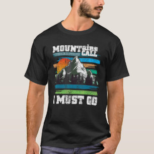 Camiseta Montañas Llaman a la Naturaleza Camping Senderismo