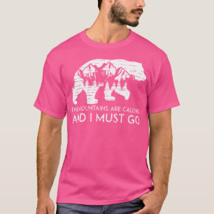 Camiseta Montañas llaman a la naturaleza de senderismo de o