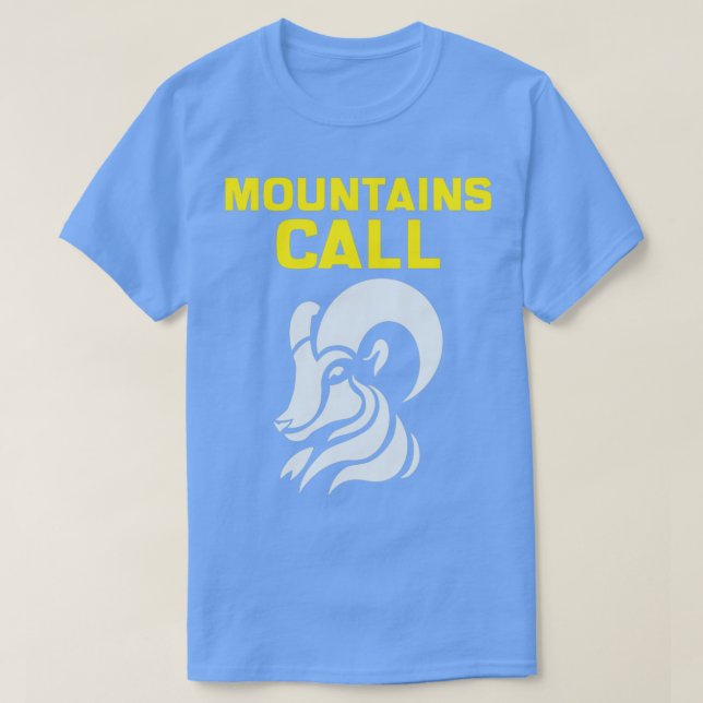 Camiseta Montañas Llaman al icono de la cabra (Diseño del anverso)