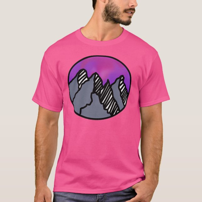 Camiseta Montañas ) Manga de béisbol (Anverso)