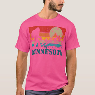 Camiseta Montañas Minnesota Bigfoot Vintage Senderismo