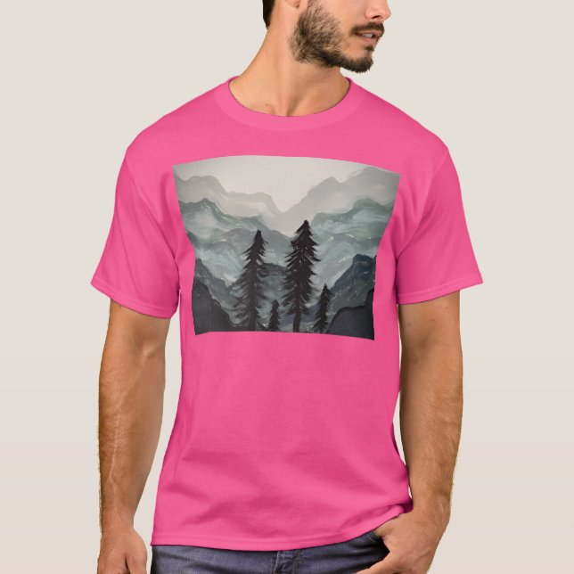 Camiseta Montañas Misty Long (Anverso)