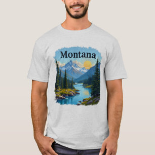 Camiseta Montañas Montana Big Sky River Tee