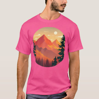 Camiseta Montañas Montañas De Silhouette Montañas De Montañ