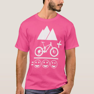 Camiseta Montañas Montañas Lover Felicidad en Bicicleta