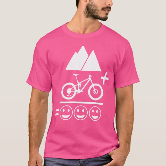 Camiseta Montañas Montañas Lover Felicidad en Bicicleta (Anverso)