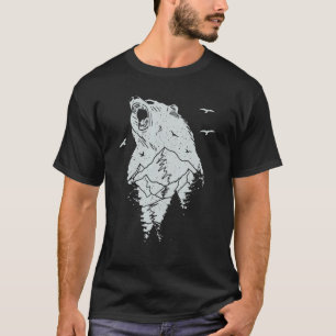 Camiseta Montañas montañosas Senderismo Bosque Roing Bea