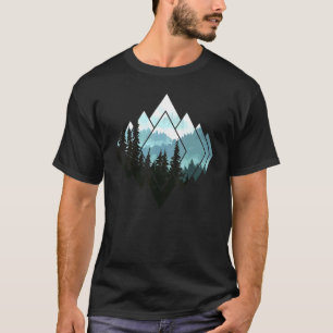 Camiseta Montañas Naturales Forestales Senderismo Camping O