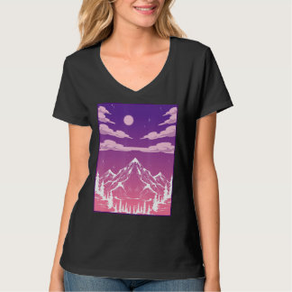 Camiseta Montañas Naturaleza al aire libre Moon Light Fores
