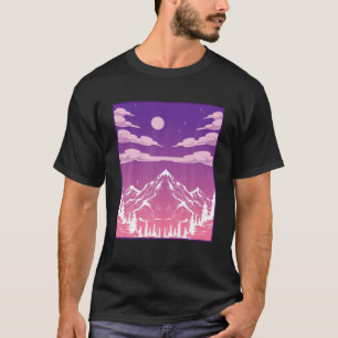 Camiseta Montañas Naturaleza al aire libre Moon Light Fores