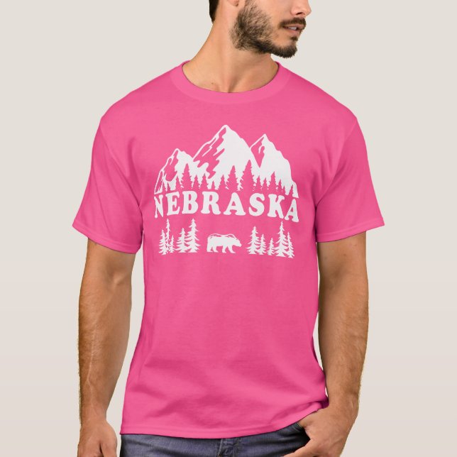 Camiseta Montañas Nebraska Senderismo (Anverso)