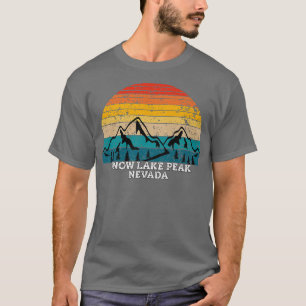Camiseta Montañas Nevada con pico del lago de Nieve