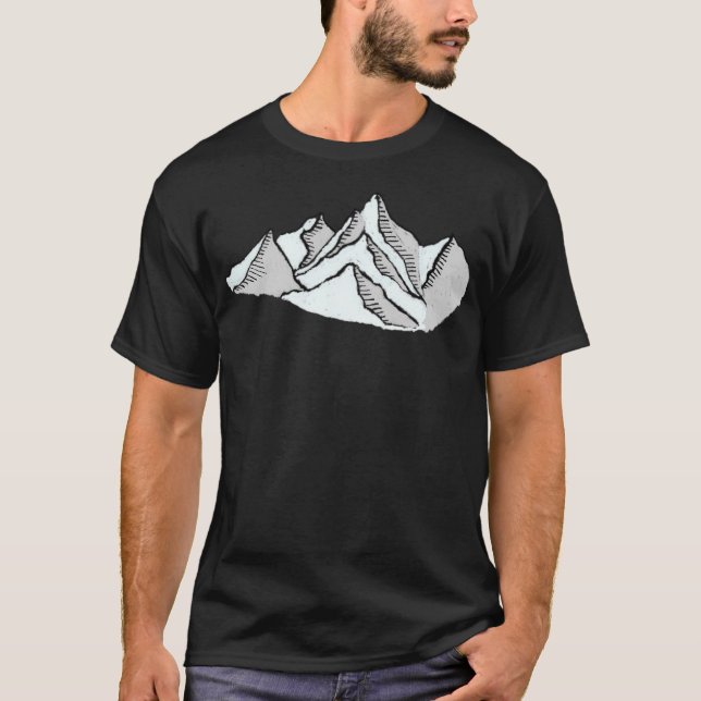 Camiseta Montañas Nevadas Activo (Anverso)