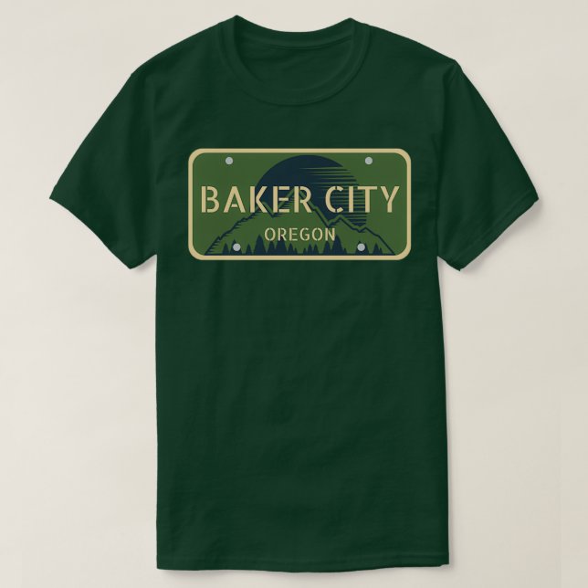 Camiseta Montañas Oregon de Baker City (Diseño del anverso)