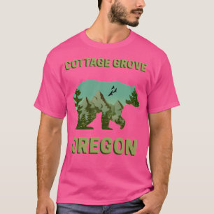 Camiseta Montañas Oregon del bosque de cabañas - Paisaje de