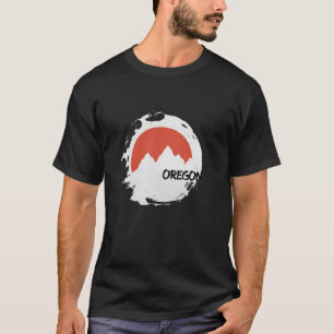 Camiseta Montañas Oregon EEUU Senderismo al aire libre Retr