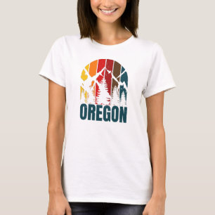Camiseta Montañas Oregon Retro Vintage