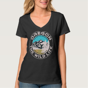 Camiseta Montañas Oregon Retro Vintage y Wilderne al aire l