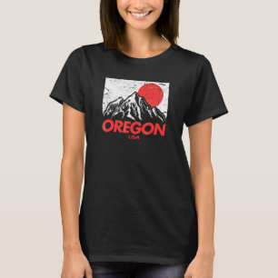 Camiseta Montañas Oregon Retro Vintage y Wilderne al aire l
