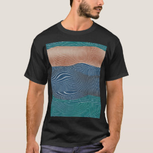 Camiseta Montañas paisajísticas naturales: patrón sin fisur