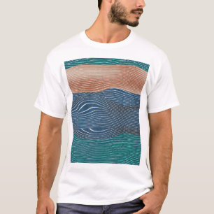 Camiseta Montañas paisajísticas naturales: patrón sin fisur