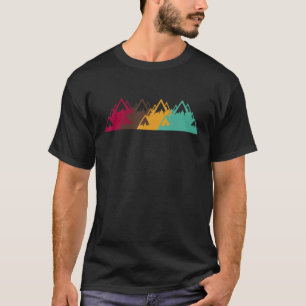 Camiseta Montañas Panorama Guay Estilo Retro Salvaje Para L