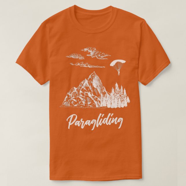 Camiseta Montañas parapente 1 (Diseño del anverso)