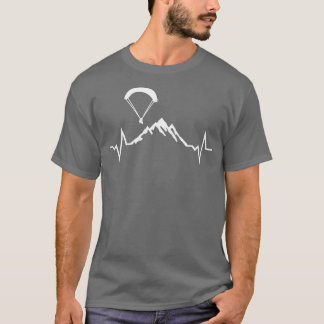 Camiseta Montañas parapente amp ECG Heartbeat