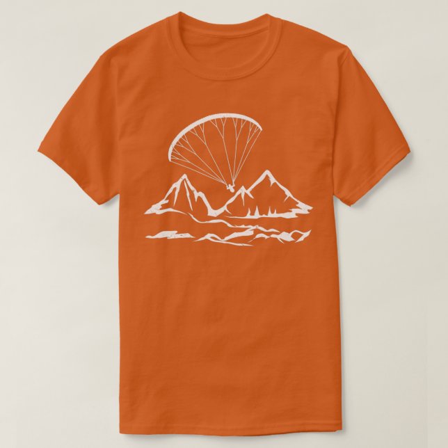 Camiseta Montañas Parapente Paracaídas Lover 1 (Diseño del anverso)