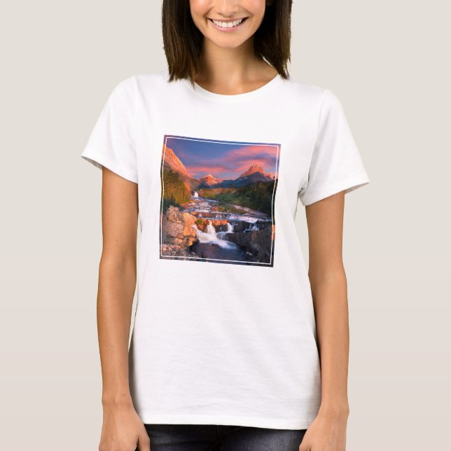 Camiseta Montañas | Parque nacional Glacier, Montana (Anverso)