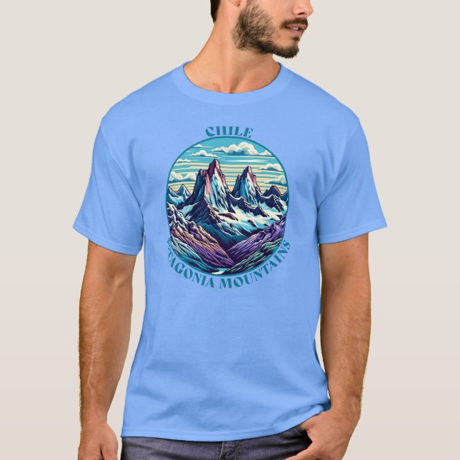 Camiseta Montañas Patagónicas de Chile (Anverso)