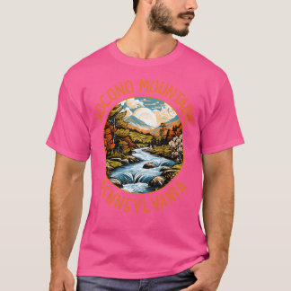 Camiseta Montañas Pocono Pennsylvania Sunset Retro Distres