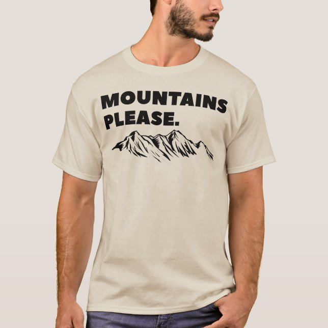 Camiseta Montañas, por favor (Anverso)