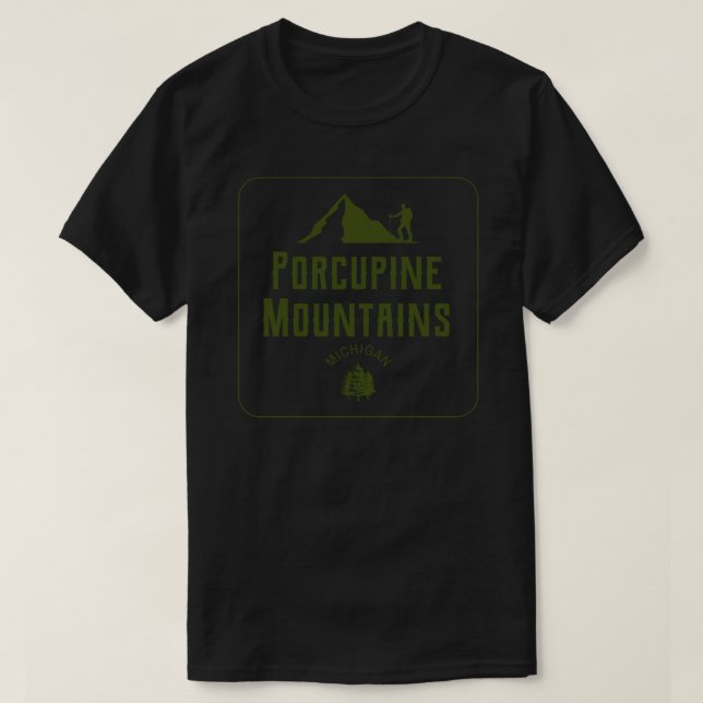 Camiseta Montañas Porcupine Michigan (Diseño del anverso)