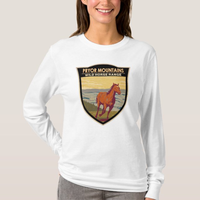 Camiseta Montañas Pryor Vintage (Anverso)