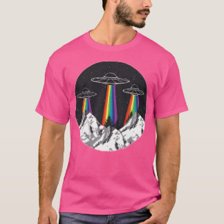Camiseta Montañas Rainbow Aliens Spaceship