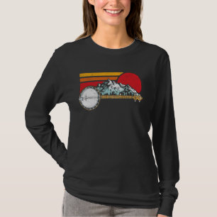Camiseta Montañas Retro Banjo & Sun Sketch Surf Style 80