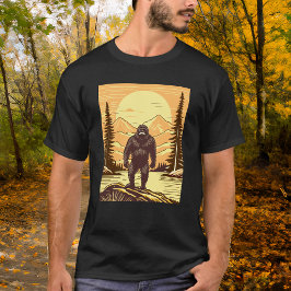 Camiseta Montañas Retro Bigfoot Vintage Sasquatch