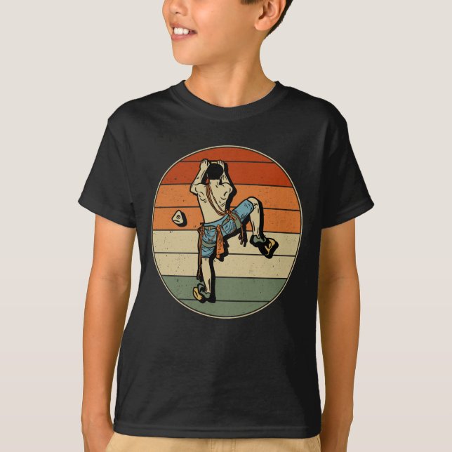 Camiseta Montañas Retro de escalada en roca (Anverso)